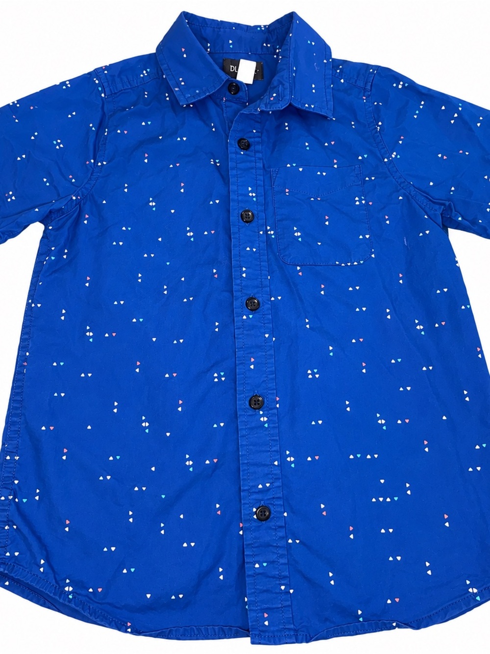 Place Royal Blue Printed Button-Down Shirt